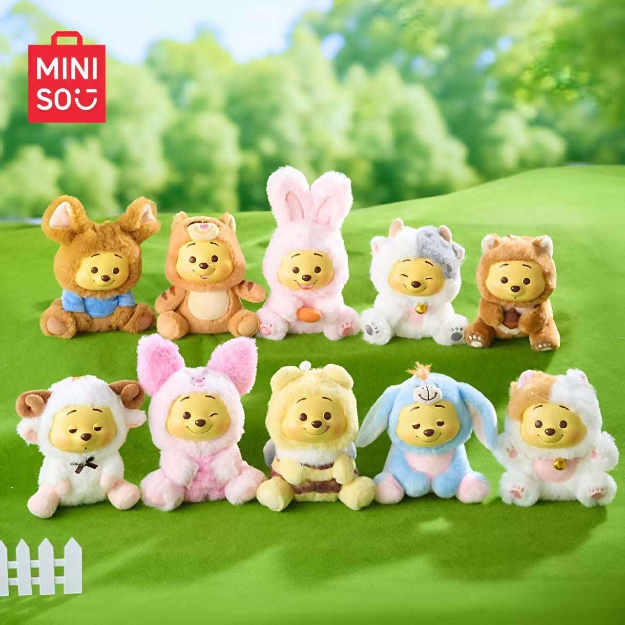 Winnie-The-Pooh Collection Naughty Team Vinyl Plush Pendant Surprise Bling Box