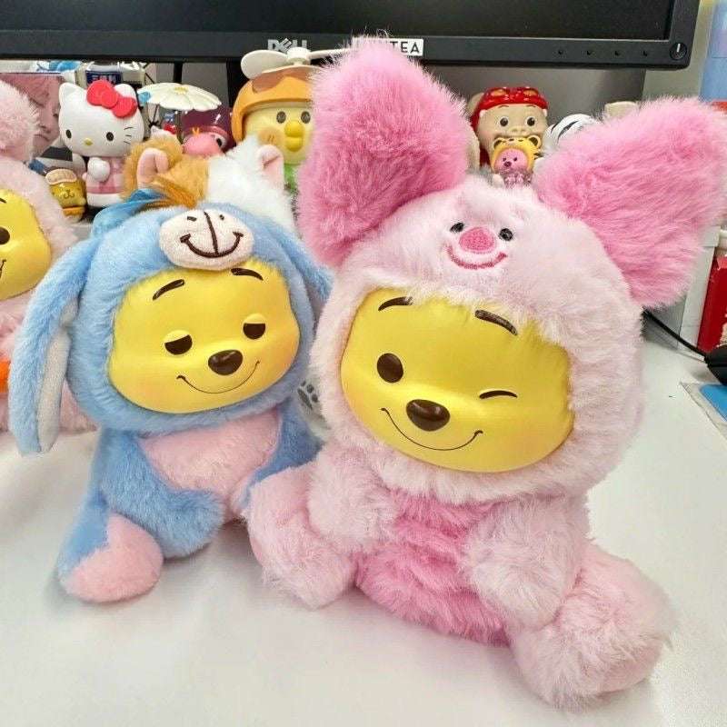 Winnie-The-Pooh Collection Naughty Team Vinyl Plush Pendant Surprise Bling Box