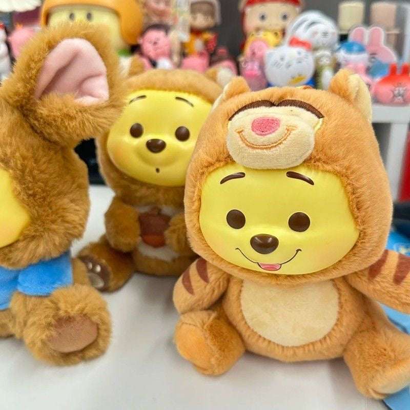 Winnie-The-Pooh Collection Naughty Team Vinyl Plush Pendant Surprise Bling Box