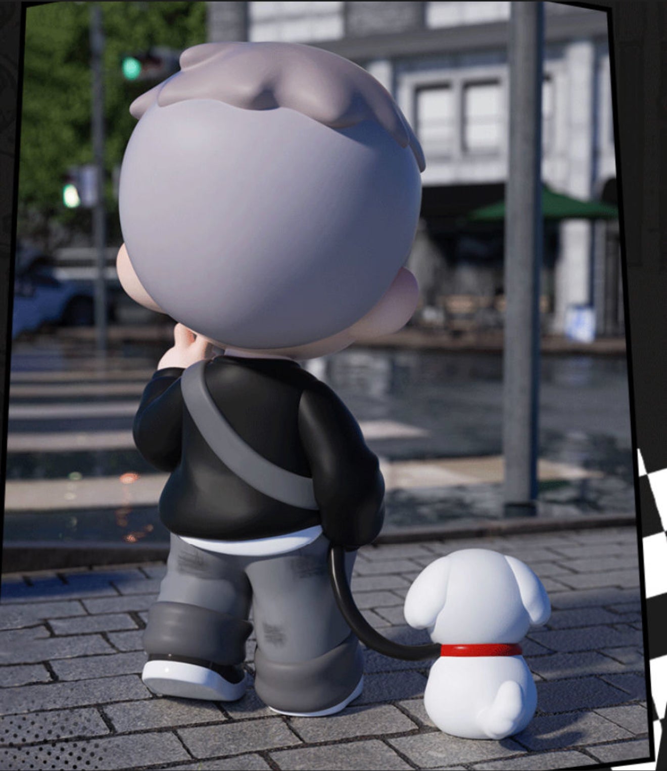 Rayan Walking The Dog Series Limited Hanging Card Figure