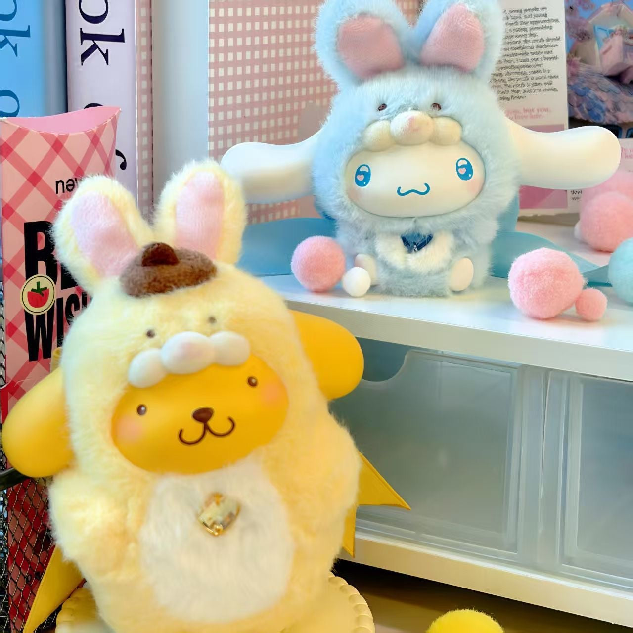 Sanrio Characters Diamond Bunny Baby Series Plush Figures Blind Box
