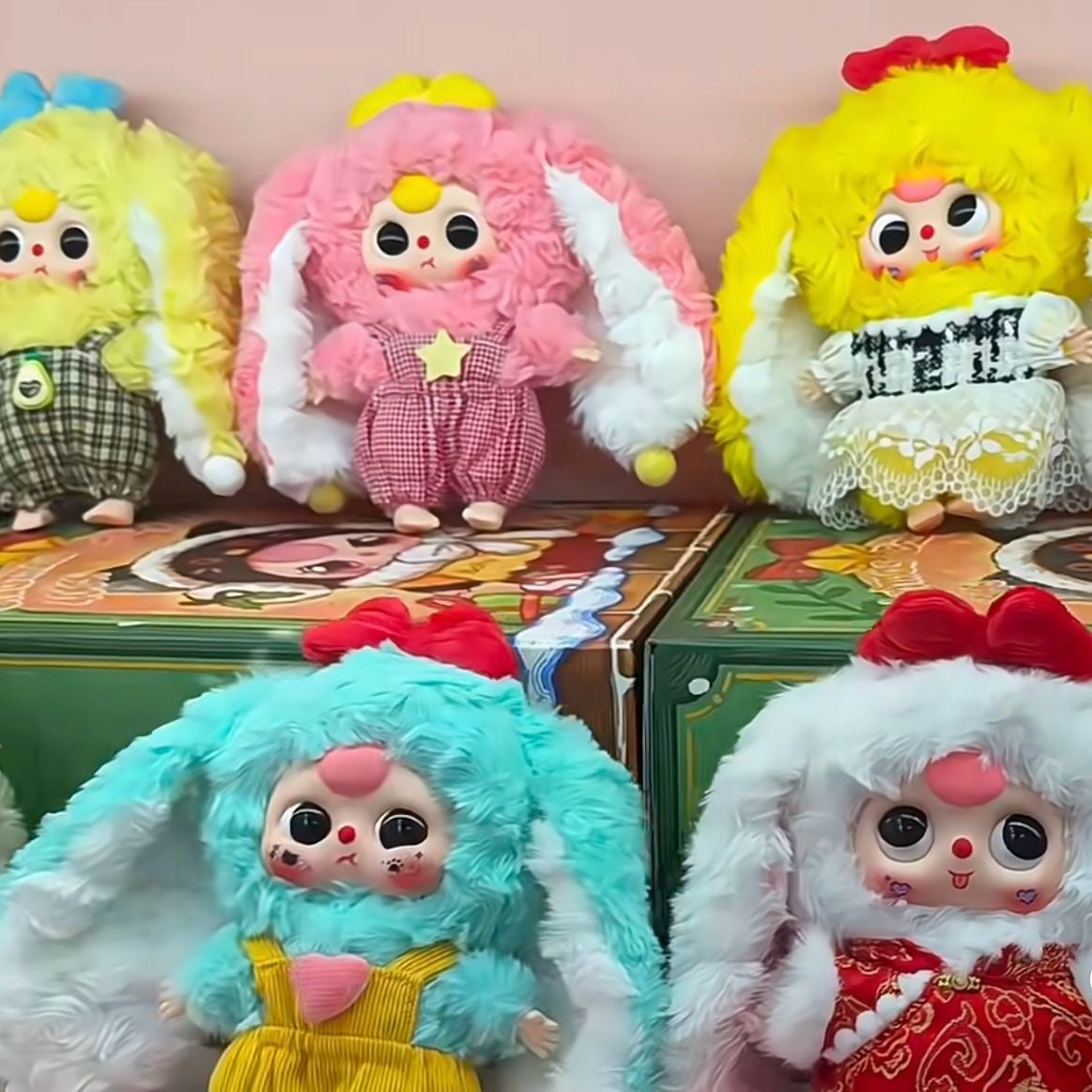 Baby Three Macaron Little Cute Bunny Series-V2 Plush Dolls Blind Box
