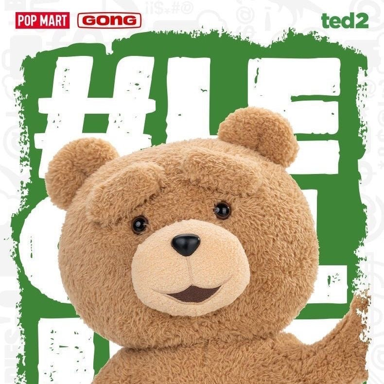 POPMART Ted2-Ted Action Plush Figure | Limited Edition Collectible Teddy