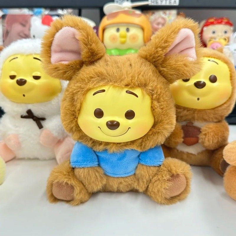 Winnie-The-Pooh Collection Naughty Team Vinyl Plush Pendant Surprise Bling Box