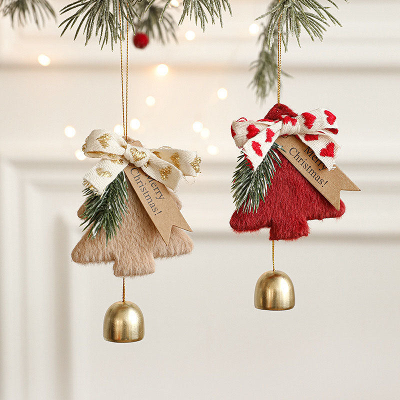 Christmas Plush Bell Hanging Ornament – Door Handle / Car / Tree Decoration & Gift