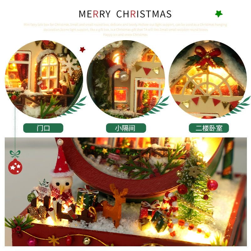 Christmas DIY Miniature House · Creative Handcraft Gift Toy