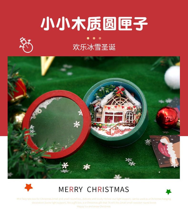 Christmas DIY Miniature House · Creative Handcraft Gift Toy