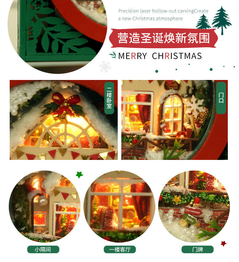 Christmas DIY Miniature House · Creative Handcraft Gift Toy