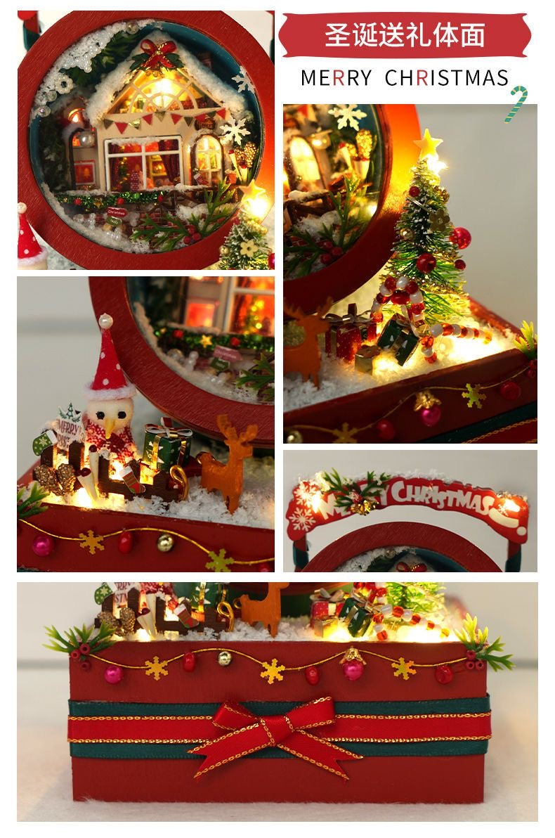 Christmas DIY Miniature House · Creative Handcraft Gift Toy