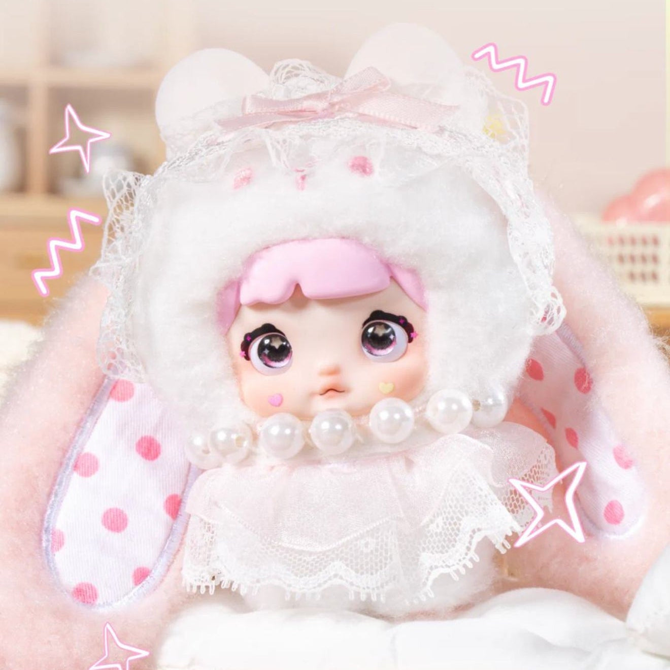 Nommi V8 Nommi Baby Sweetheart Bunny Series Plush Figure Blind Box