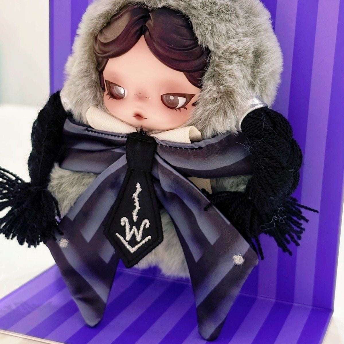 Wednesday Plush - Classic Dress Version Hanging Card