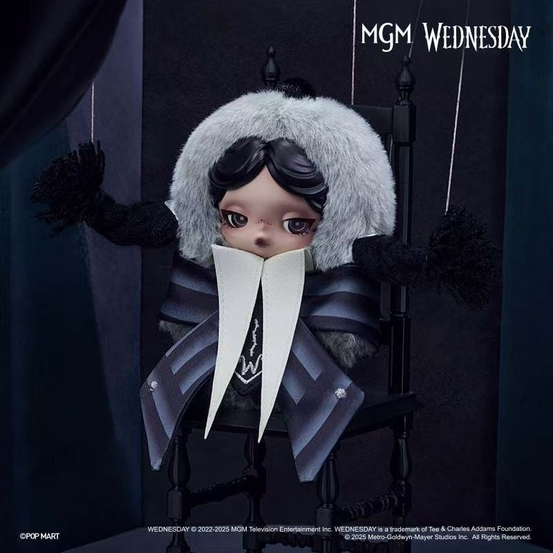 Wednesday Plush - Classic Dress Version Hanging Card