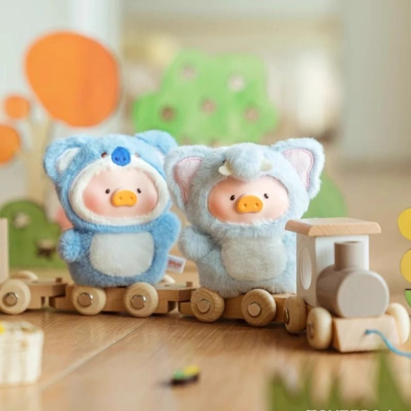 LuLu The Piggy Animal Party-Puppet Show PVC Face Plush Keychain Blind Box