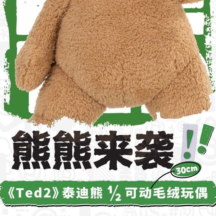 POPMART Ted2-Ted Action Plush Figure | Limited Edition Collectible Teddy