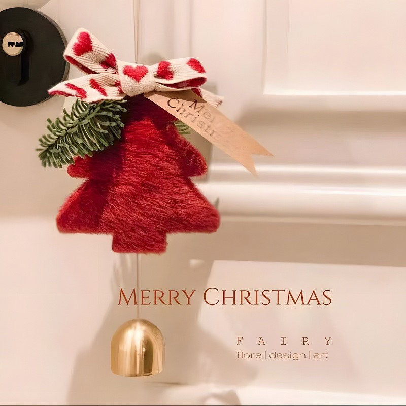 Christmas Plush Bell Hanging Ornament – Door Handle / Car / Tree Decoration & Gift