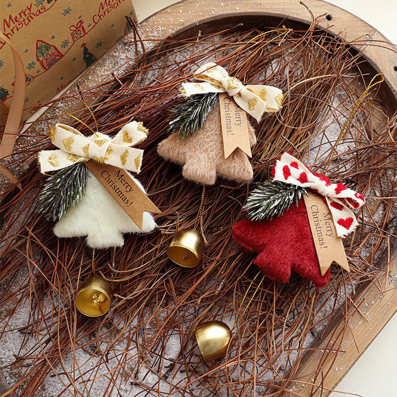 Christmas Plush Bell Hanging Ornament – Door Handle / Car / Tree Decoration & Gift