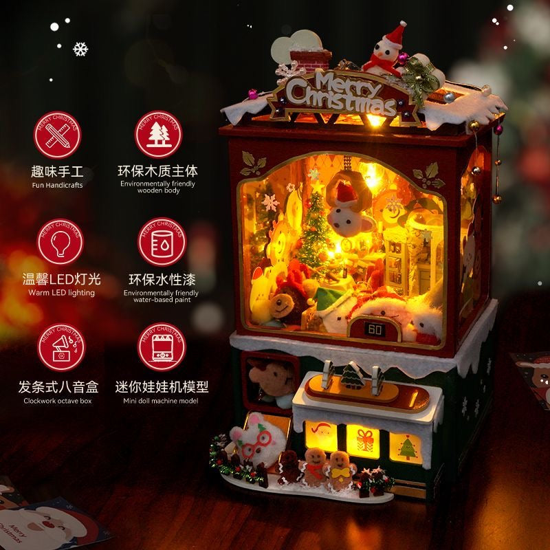 🎄 Christmas DIY Creative Assembly House Model Gift | Handmade Miniature Kit for Holiday Decoration & Surprise
