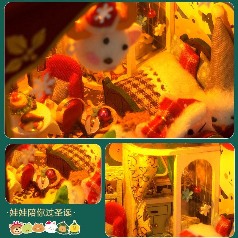 🎄 Christmas DIY Creative Assembly House Model Gift | Handmade Miniature Kit for Holiday Decoration & Surprise