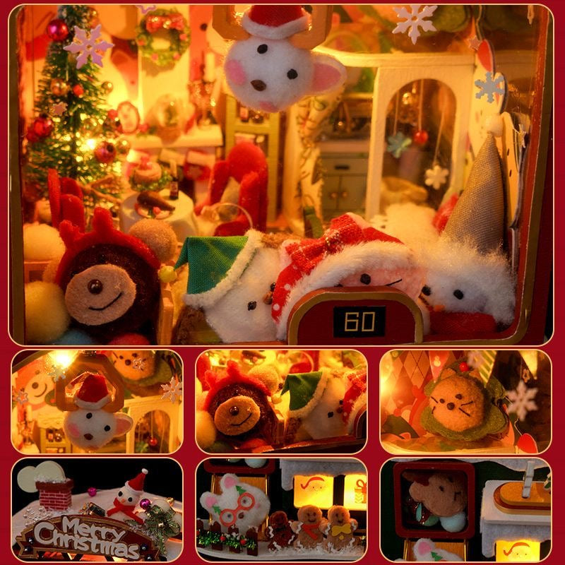 🎄 Christmas DIY Creative Assembly House Model Gift | Handmade Miniature Kit for Holiday Decoration & Surprise