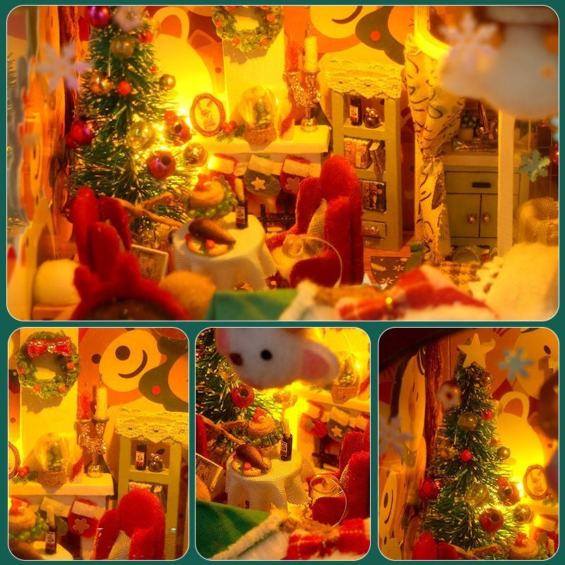 🎄 Christmas DIY Creative Assembly House Model Gift | Handmade Miniature Kit for Holiday Decoration & Surprise