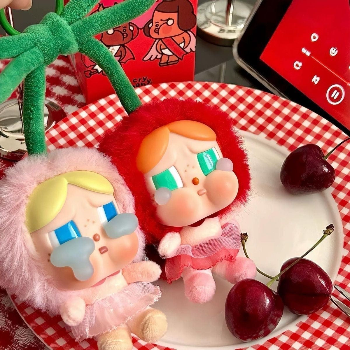 CRYBABY Crying For Love Series-Vinyl Plush Hanging Card (Love You Cherry Much)