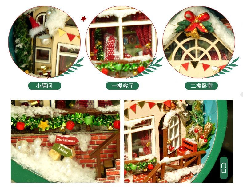 Christmas DIY Miniature House · Creative Handcraft Gift Toy