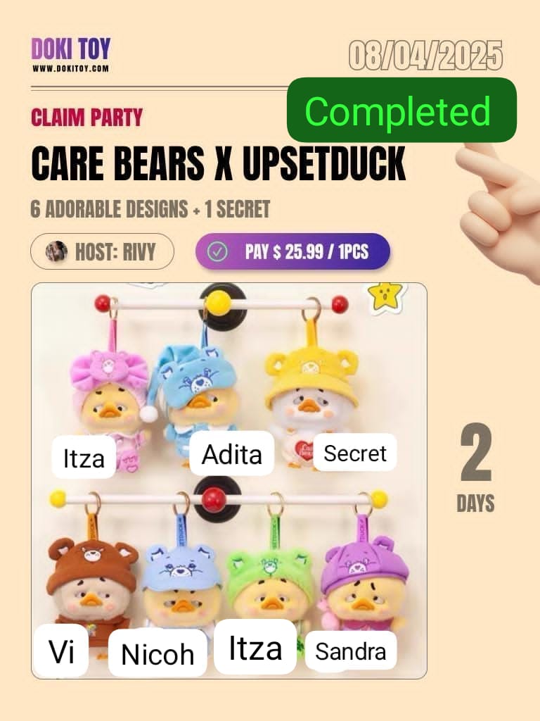 [Claim Party] Dropping upset duck x carebear CP1